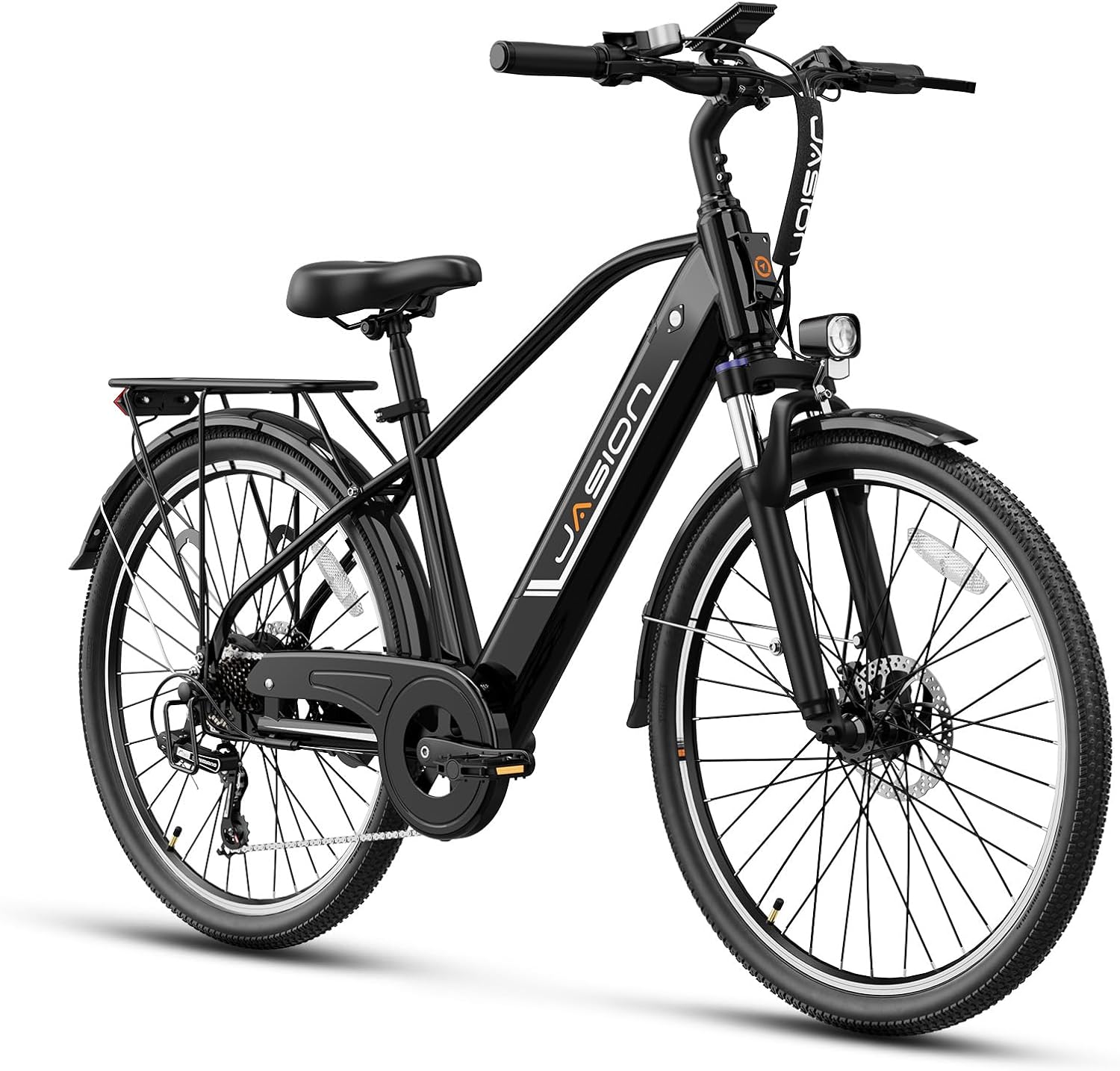 26" Electric Bike for Adults, 1200W Peak Motor, Up to 28 MPH, 40–62 Mile Range, Commuter E-Bike with Removable Power Pack