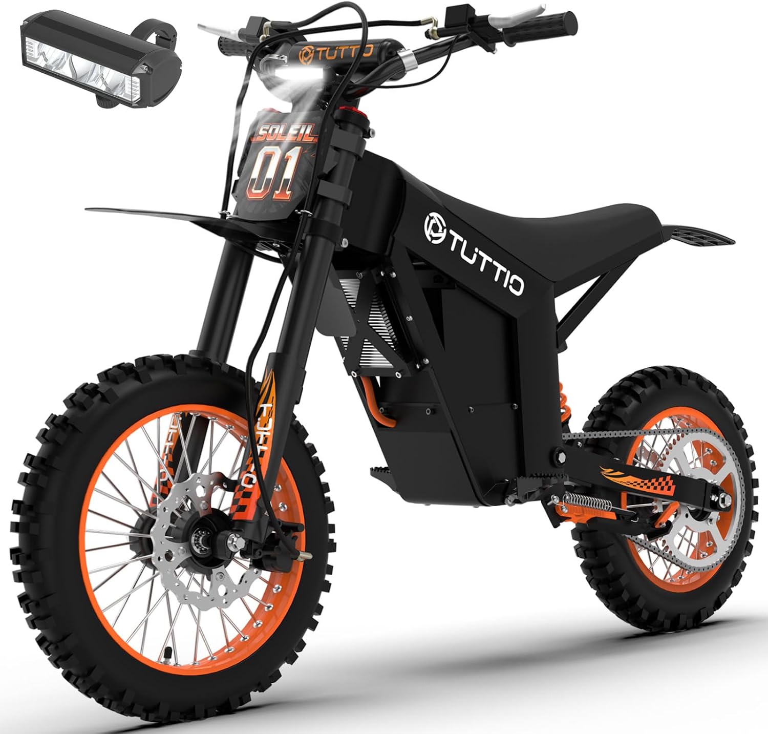2000W Adult Electric Pit Bike – 14"/12" Staggered Fat Tires, 48V 21Ah Off-Road Electric Motorcycle with Dual Hydraulic Brakes