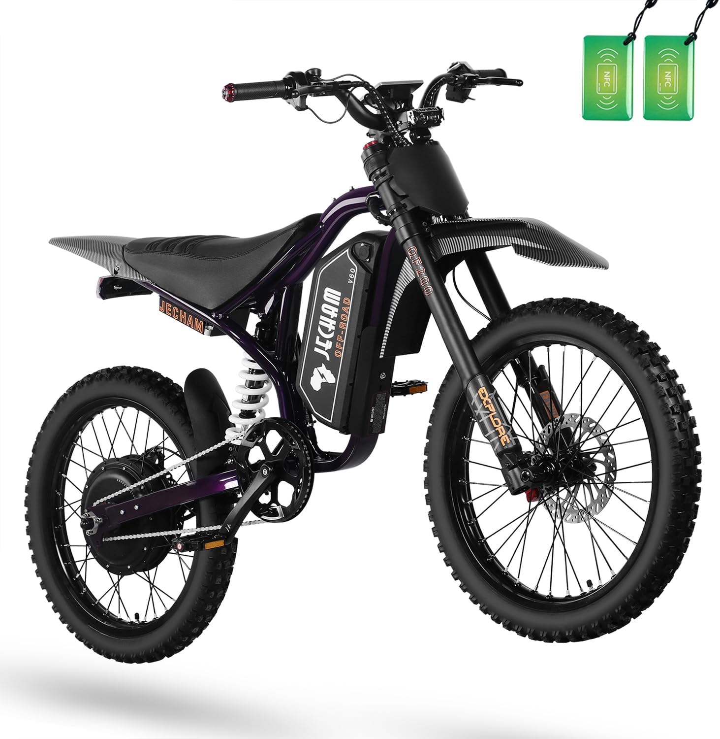 Electric Dirt Bike for Adults & Teens with 3000W/4700W Peak Motor, Dual Suspension, Dual Hydraulic Brakes, Up to 50 MPH & 130 Miles Range
