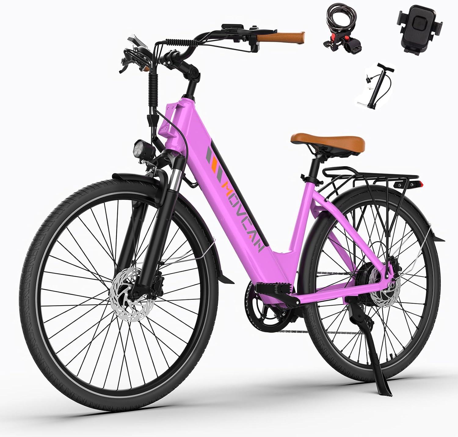 26" Electric City Cruiser Bike for Adults, 1000W Motor, Up to 28 MPH, Up to 70 Mile Range, 7-Speed Electric Mountain Bike for Commuting
