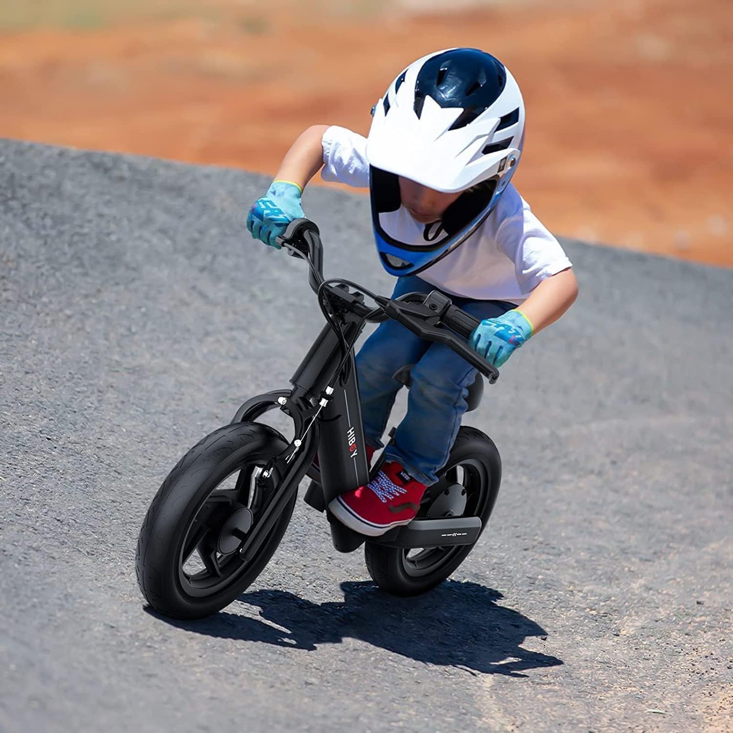 Kids Electric Balance Bike with 12" Tires, Up to 9 MPH, Adjustable Seat, Up to 4.9 Mile Range, Ride-On Bike for Ages 3–5
