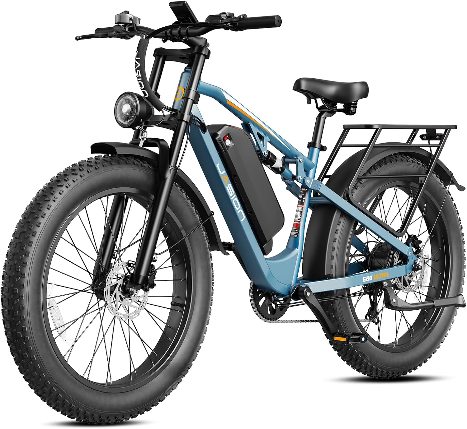 2500W Peak Electric Bike for Adults, 26" Fat Tire E-Bike with Dual Suspension, Hydraulic Disc Brakes, High-Capacity Power System & All-Terrain Off-Road Design