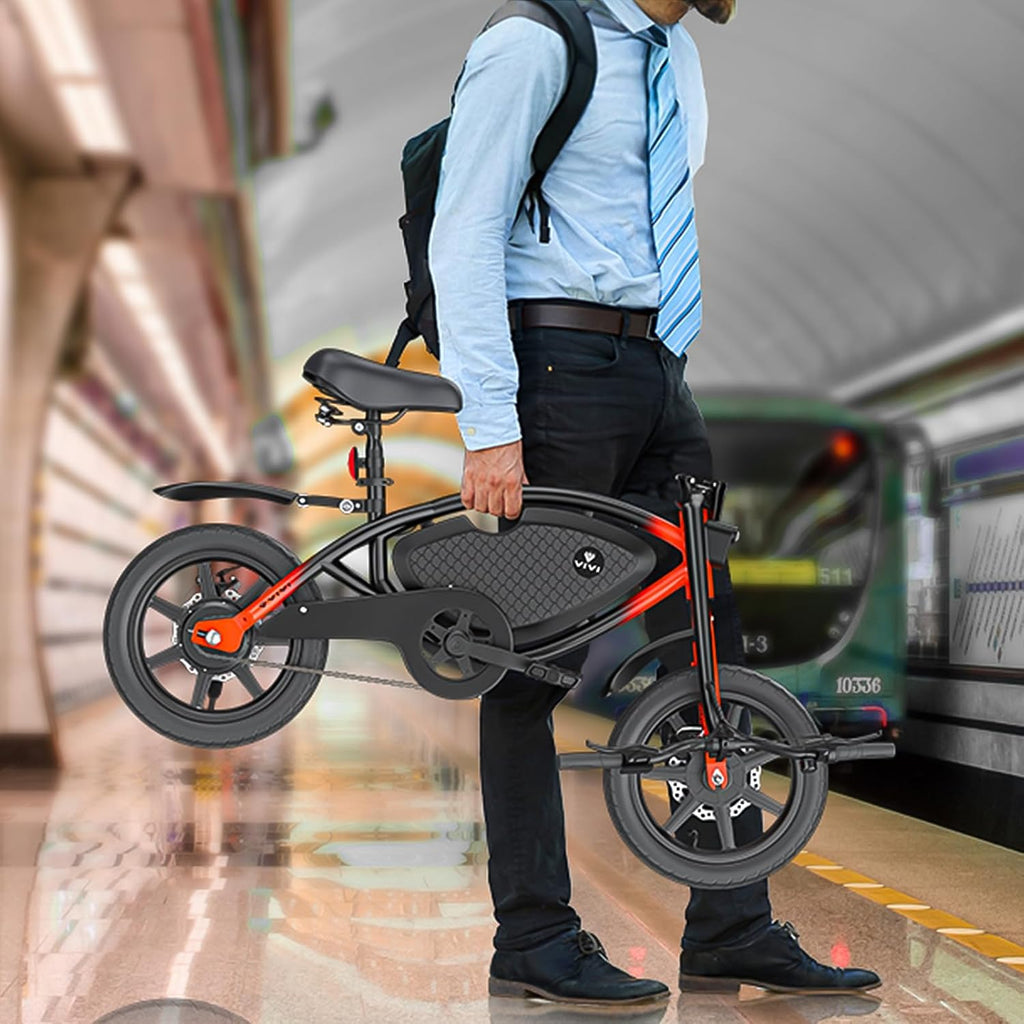 14" Folding Electric Bike for Adults & Teens with 500W Peak Motor, Cruise Control, Up to 20 MPH, 40 Miles Pedal-Assist Range & UL 2849 Certified