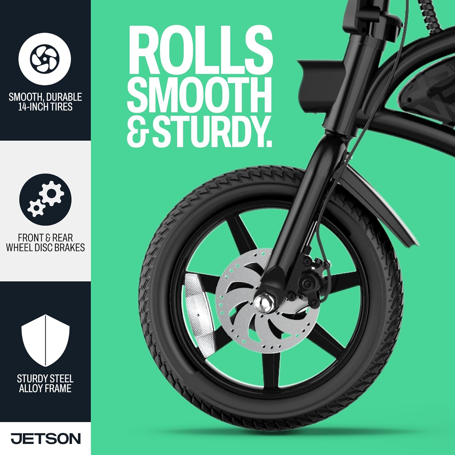 Foldable Mini Electric Bike for Adults & Teens, Up to 15.5 MPH, Compact E-Bike with Carry Handle, Cruise Control & Up to 15 Miles Range