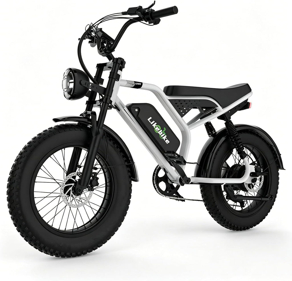 20" Fat Tire Electric Bike for Adults, 1500W–3000W Peak Motor, Up to 28–40 MPH, Up to 100 Mile Range, 7-Speed Full Suspension All-Terrain E-Bike