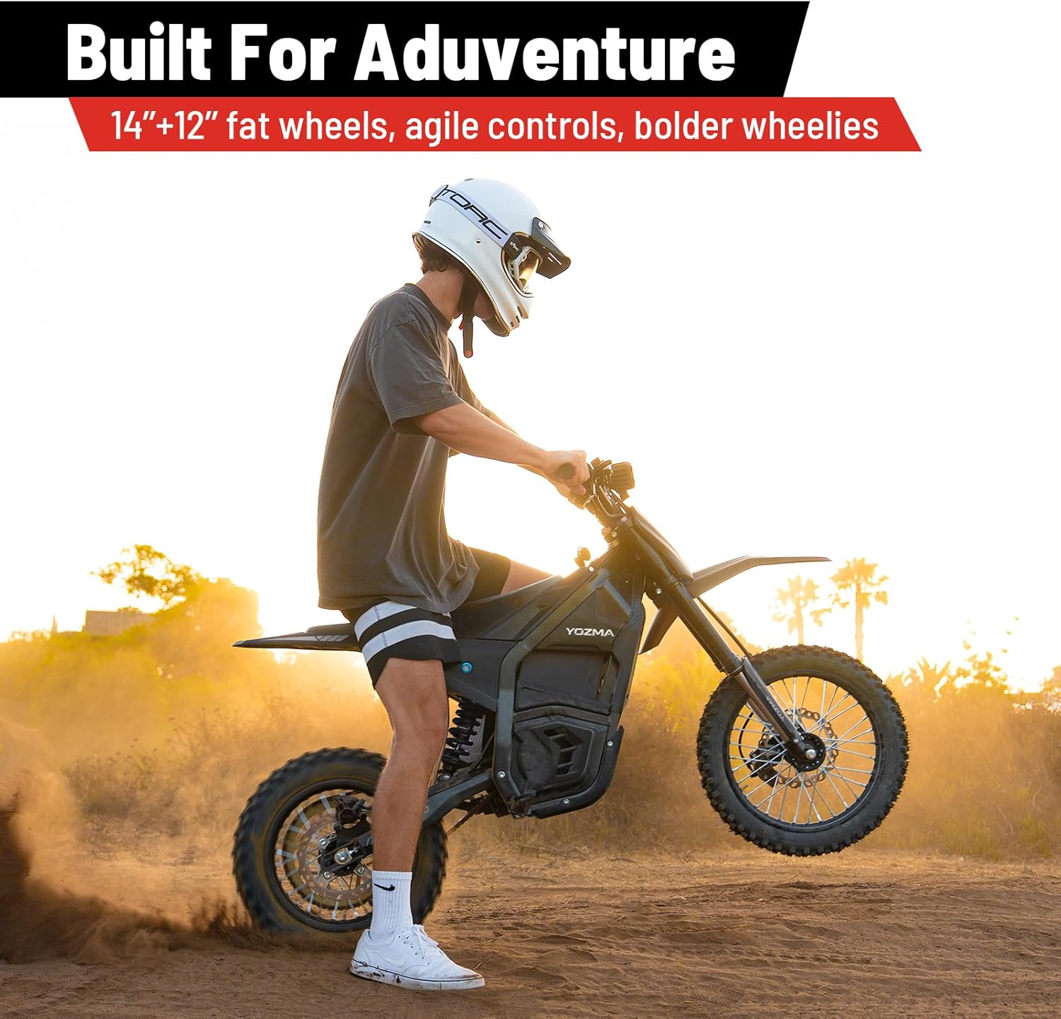2600W Electric Dirt Bike for Teens & Adults, Up to 40 MPH Off-Road E-Bike with Full Suspension, Hydraulic Brakes & All-Terrain Performance