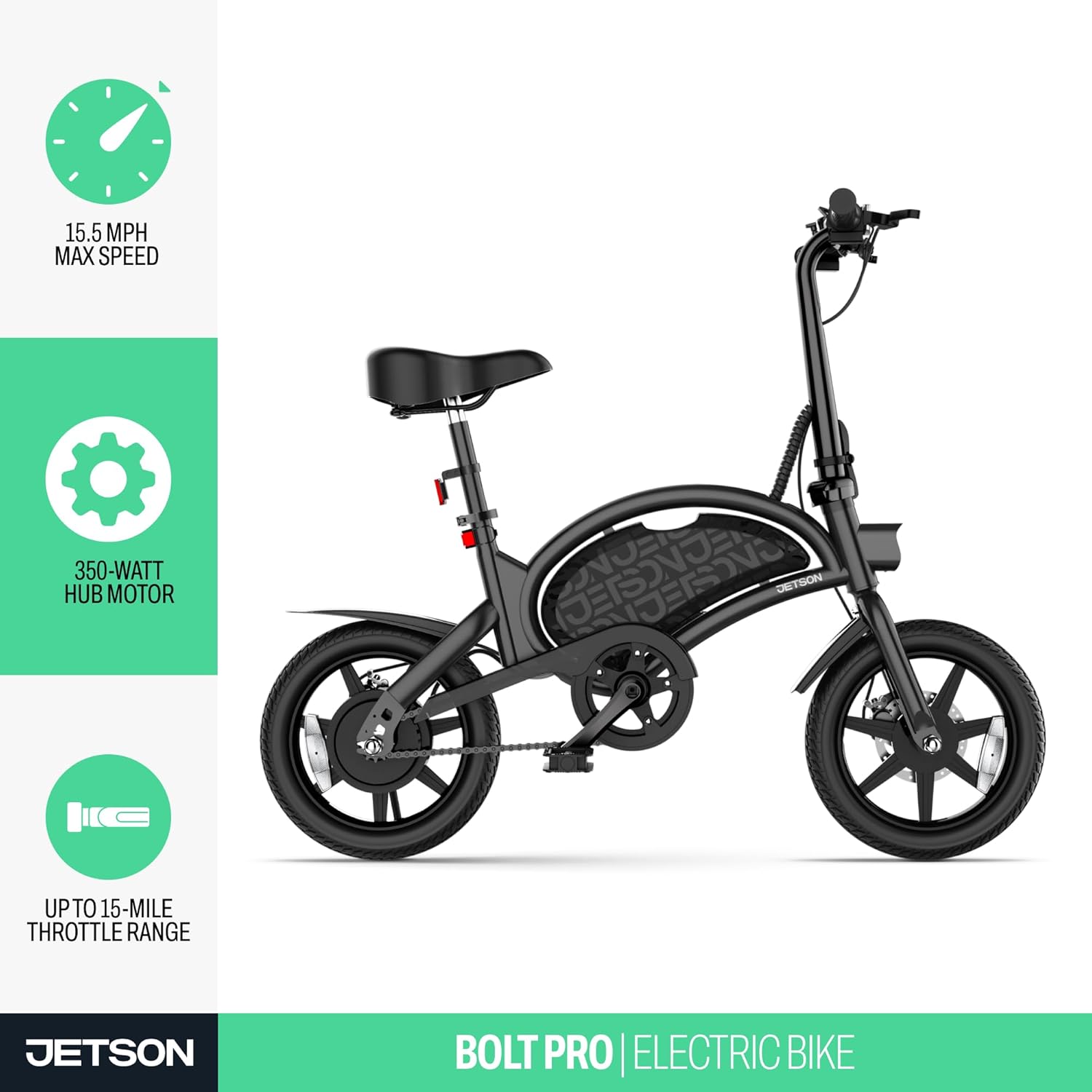Foldable Mini Electric Bike for Adults & Teens, Up to 15.5 MPH, Compact E-Bike with Carry Handle, Cruise Control & Up to 15 Miles Range