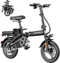 14" Foldable Electric Bike for Adults & Teens, 740W Peak Motor, Up to 30–60 Mile Pedal-Assist Range, Compact Folding E-Bike for Daily Commuting