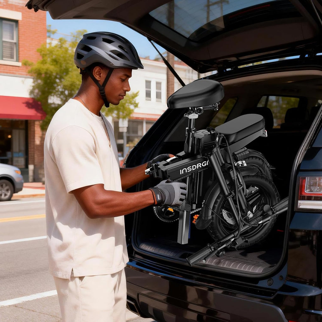 14" Foldable Electric Bike for Adults, 1500W Peak Motor, Up to 20 MPH, 35–62 Mile Range, Compact Commuter E-Bike