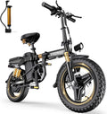 14" Foldable Electric Bike for Adults, 1500W Peak Motor, Up to 20 MPH, 35–62 Mile Range, Compact Commuter E-Bike