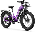 Electric Fat Tire Mountain Bike for Adults – High-Performance E-Bike with Powerful Motor, Long Range, 7-Speed Gear System & Rear Cargo Basket