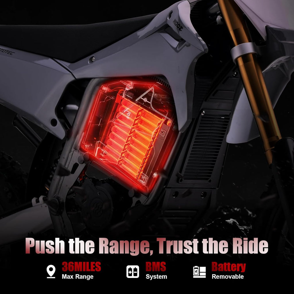 8000W Electric Dirt Bike for Adults, 72V High-Performance E-Motorcycle with Up to 56 MPH Speed, Hydraulic Brakes, All-Terrain 19”/16” Tires & Long-Range Battery System