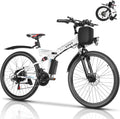 26" Folding Electric Mountain Bike for Adults, 500W Motor, Up to 50 Mile Range, 21-Speed Commuter E-Bike