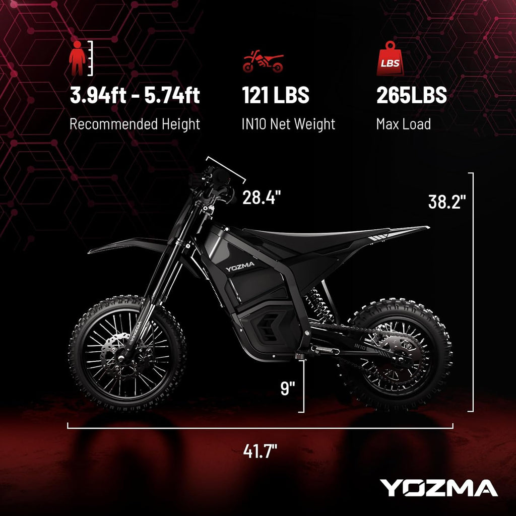 2600W Electric Dirt Bike for Teens & Adults, Up to 40 MPH Off-Road E-Bike with Full Suspension, Hydraulic Brakes & All-Terrain Performance