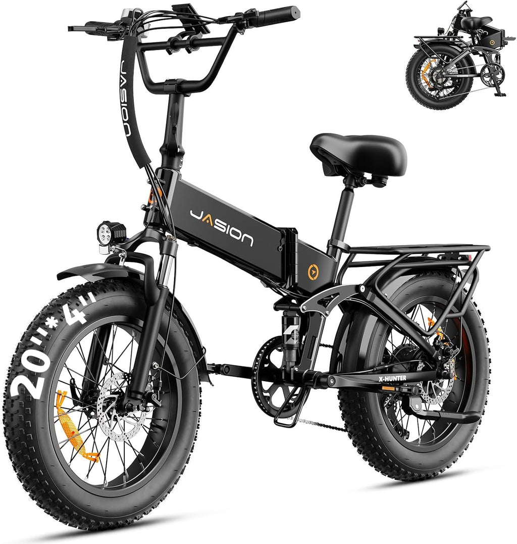 20" Foldable Electric Bike for Adults with Fat Tires, Peak Motor, Up to 30 MPH, Long-Range E-Bike for Commuting & Off-Road Riding