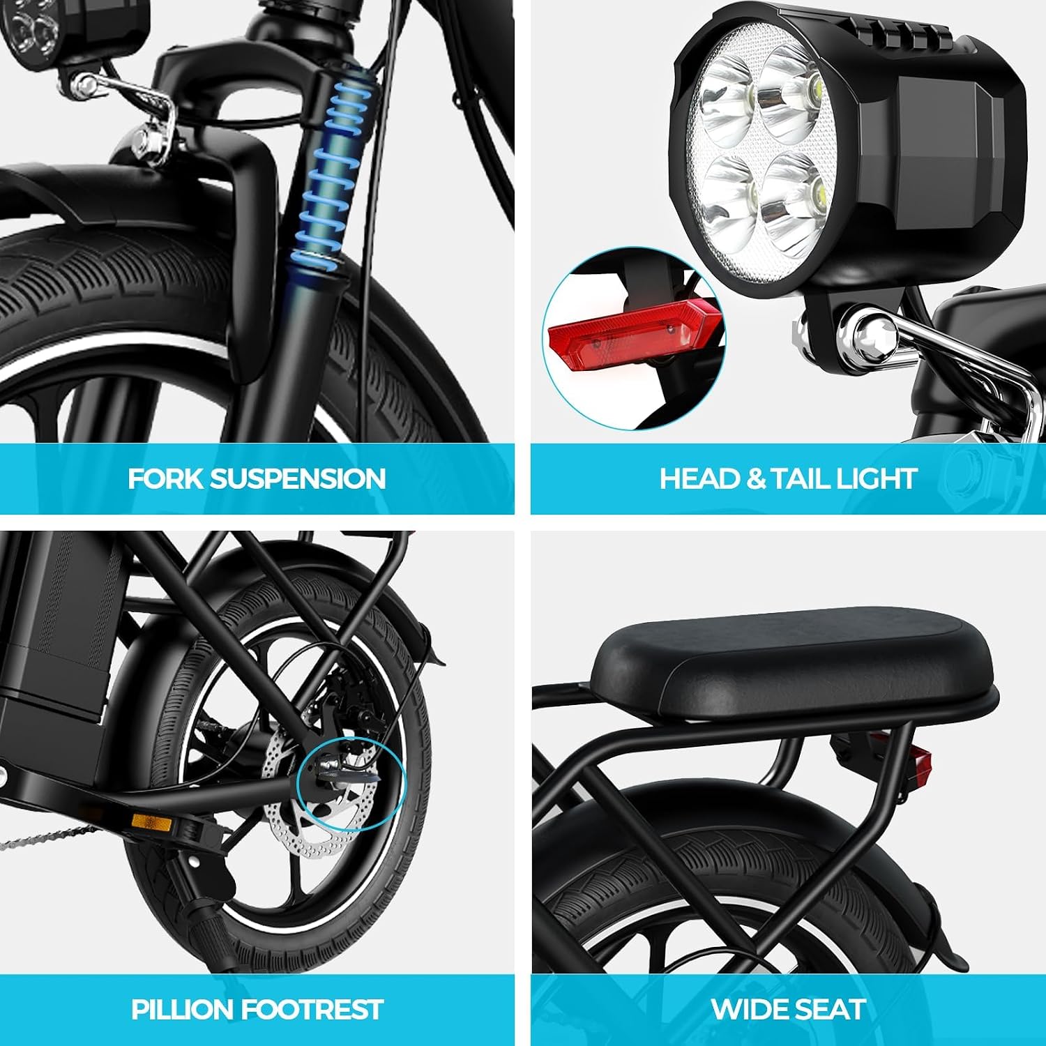 16" Foldable Electric Bike for Adults, Peak 630W Motor, Up to 20 MPH, Mini Commuter E-Bike with LCD Display & Up to 35 Miles Pedal-Assist Range