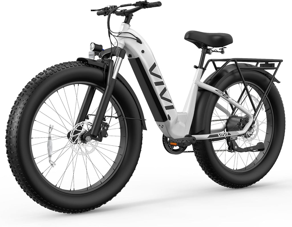 26" × 4.0" Fat Tire Electric Bike for Adults, 750W Motor, Up to 19.8 MPH, 7-Speed All-Terrain Commuter E-Bike