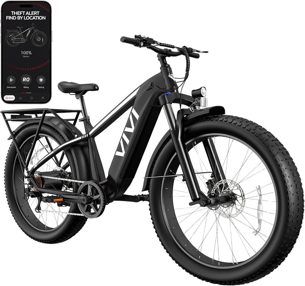 26" Fat Tire Electric Mountain Bike for Adults, Peak 1500W Motor, Up to 25 MPH, All-Terrain E-Bike with Dual Hydraulic Brakes
