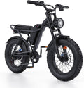 20" Fat Tire Electric Mountain Bike for Adults with 1500W Peak Motor, 7-Speed Gear System, Dual Headlights, Up to 28 MPH & Off-Road Design