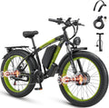 4000W Peak Dual Motor Electric Bike for Adults, 26" Fat Tire E-Bike, 21-Speed All-Terrain Bicycle with Removable Power Pack & Dual Hydraulic Disc Brakes