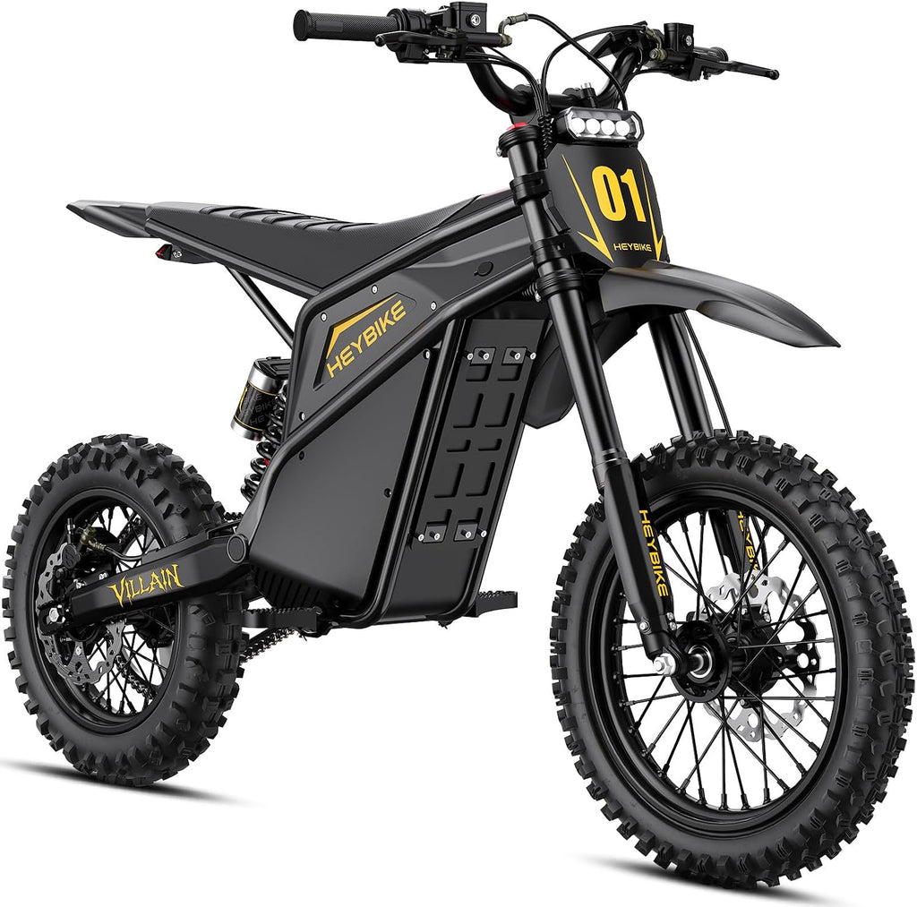 Electric Dirt Bike for Teens, Peak 4160W Motor, 14"/12" Fat Tire Off-Road Electric Motorcycle, Up to 45 MPH with Reverse Function