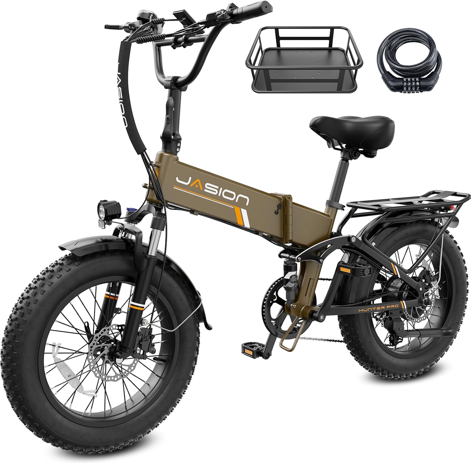 20" Foldable Fat Tire Electric Bike for Adults, Peak 1800W Motor, Up to 30 MPH, All-Terrain E-Bike with Up to 80 Miles Range