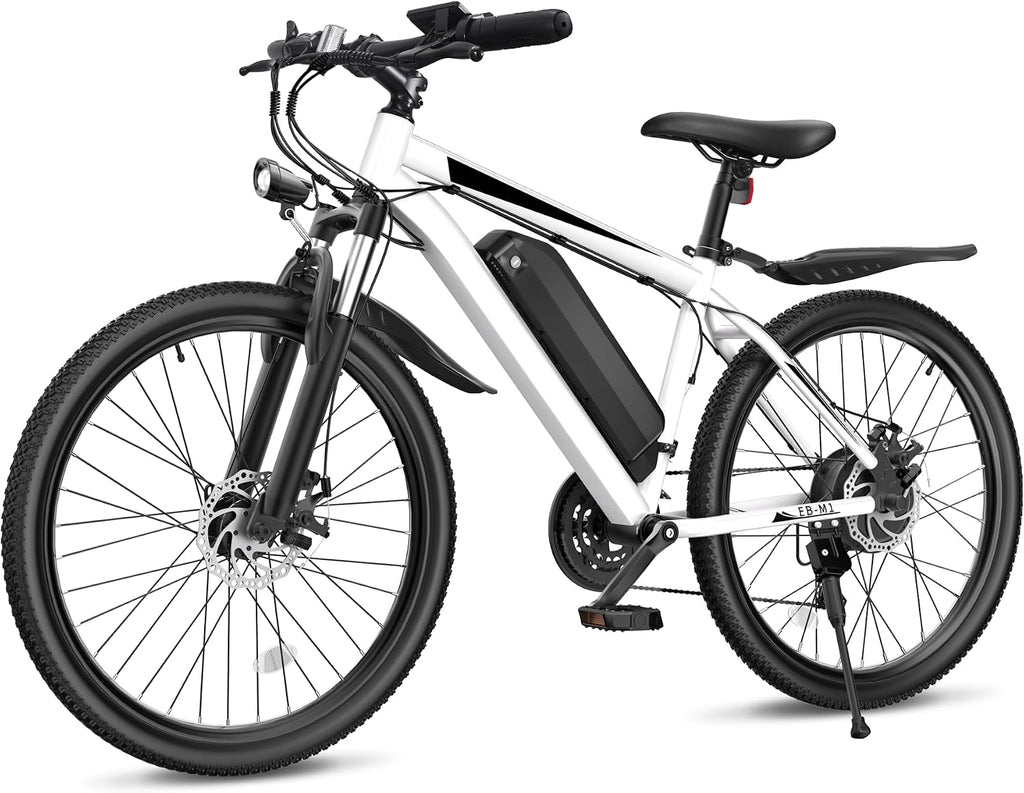 26" Electric Mountain Bike for Adults, 1000W Peak Motor E-Bike, Up to 20 MPH & 50 Miles Range, 7-Speed Gear System, Front Suspension, LCD Display, UL 2849 Certified