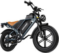 2000W Peak Electric Dirt Bike for Adults, 20" Fat Tire E-Bike with Up to 28 MPH Speed, Dual Suspension & Long-Range Battery Options (70–160 Miles)