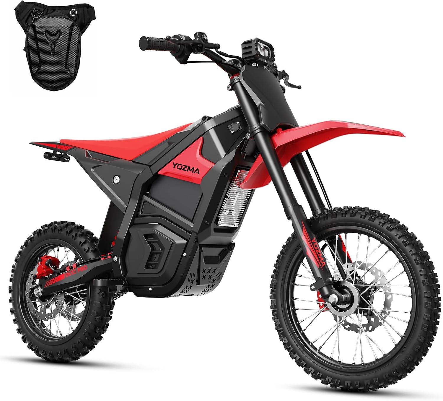 Electric Dirt Bike, 5500W Peak Mid-Drive Motor, Up to 50 MPH, 60 Mile Range, Hydraulic Brakes, Dual Suspension, Off-Road Electric Bike