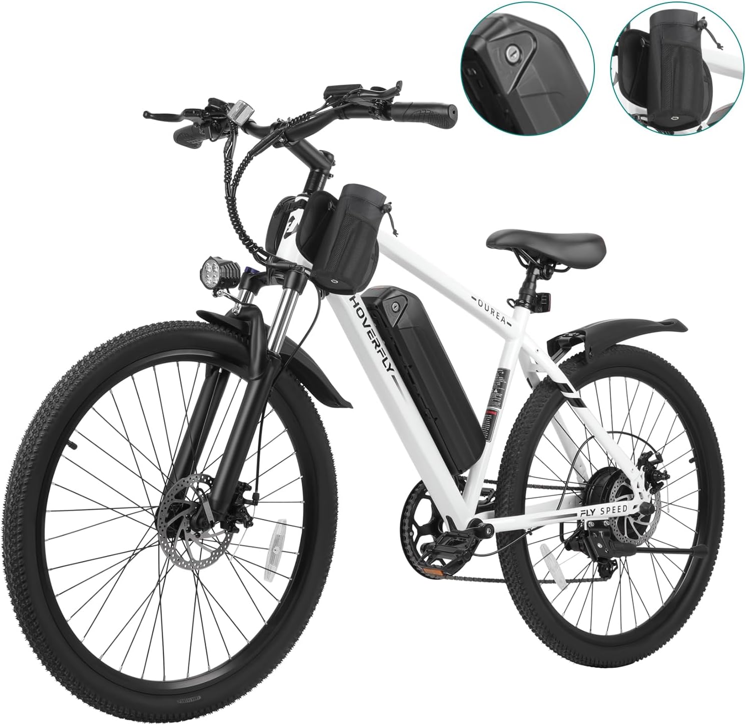 750W/500W Peak Electric Bike for Adults, 26"/16" E-Bike Options, Up to 15.5–20 MPH Speed, Removable Power Pack, UL 2849 Certified Commuter & Trail Bicycle