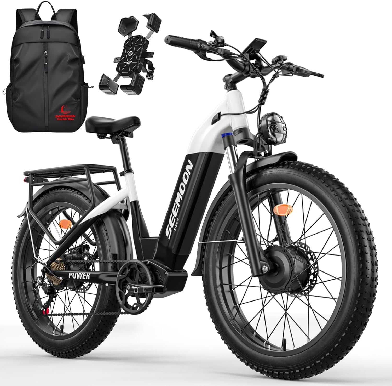 4000W Dual Motor Fat Tire Electric Bike for Adults – 52V 1040Wh Removable Battery, 38 MPH Step-Through E-Bike with Up to 105 Miles Range
