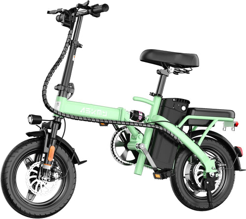 14" Foldable Electric Bike for Adults, Compact E-Bike with 700W Peak Motor, Up to 30–60 Miles Range, Removable Power Pack, Portable Electric Bicycle for City Commuting