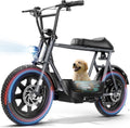 Electric Scooter with Seat for Adults, 1200W Peak Motor, 16" × 3" Fat Tires, Up to 20 MPH & 30 Miles Range with Storage Basket
