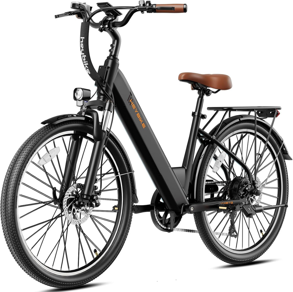 26" Electric Commuter Bike for Adults, Peak 1200W Motor, Up to 50 Miles Range, 7-Speed City E-Bike