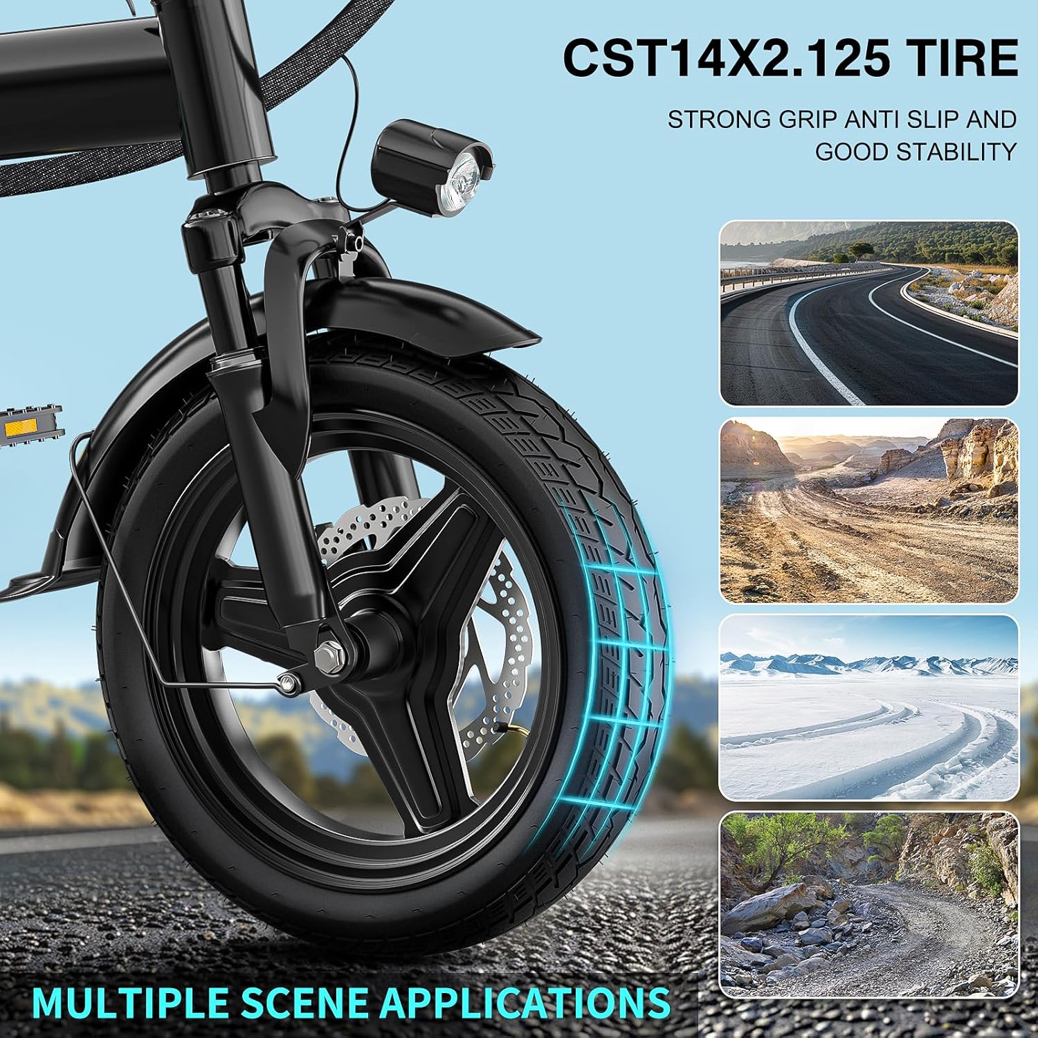 Foldable Electric Bike for Adults & Teens – Compact E-Bike with Pedal Assist, High-Speed Performance, and Extended Riding Range