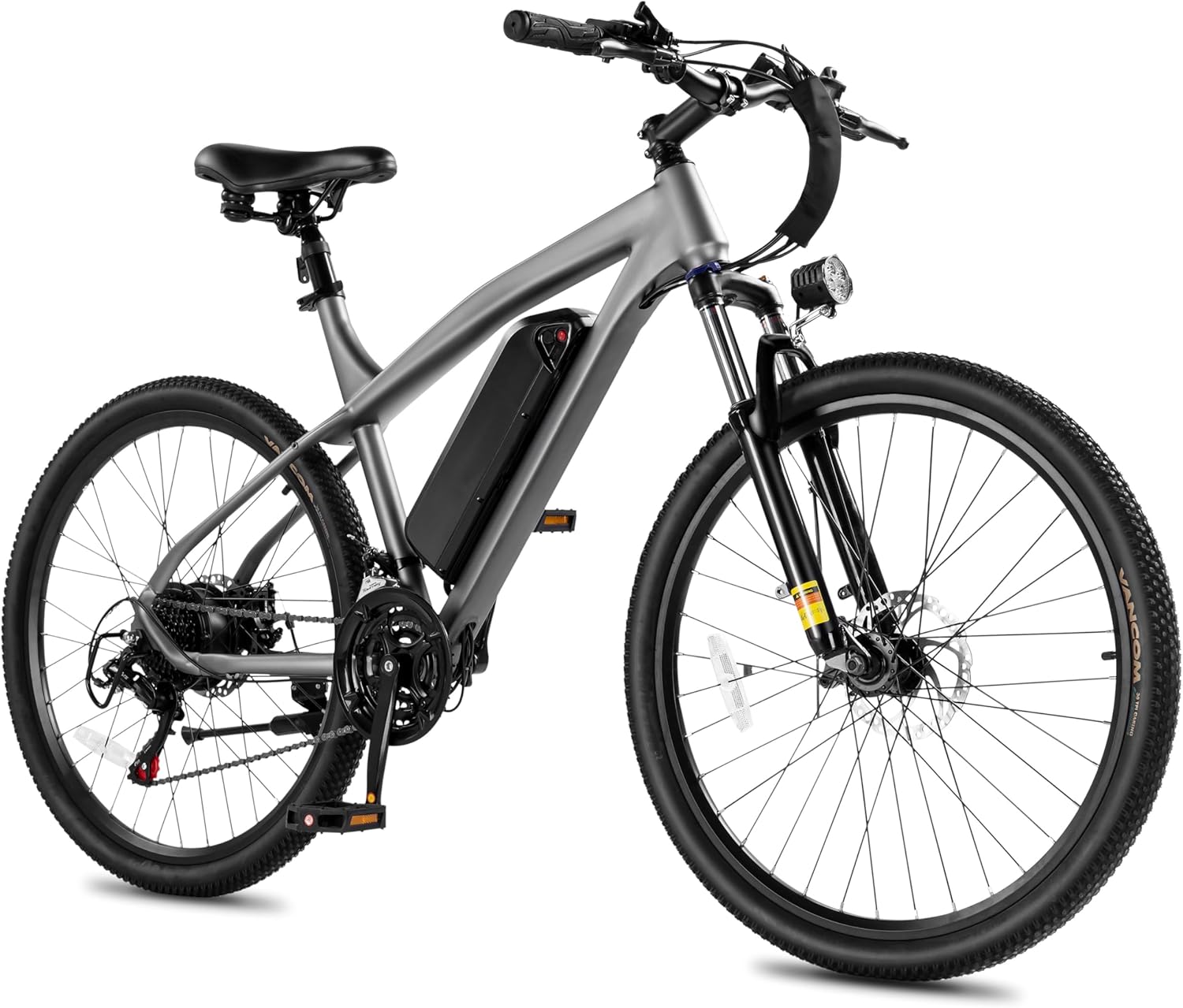27.5" Electric Mountain Bike for Adults with 1200W Peak Motor, 21-Speed Gear System, Front Suspension, Up to 20+ MPH & 55 Miles Range
