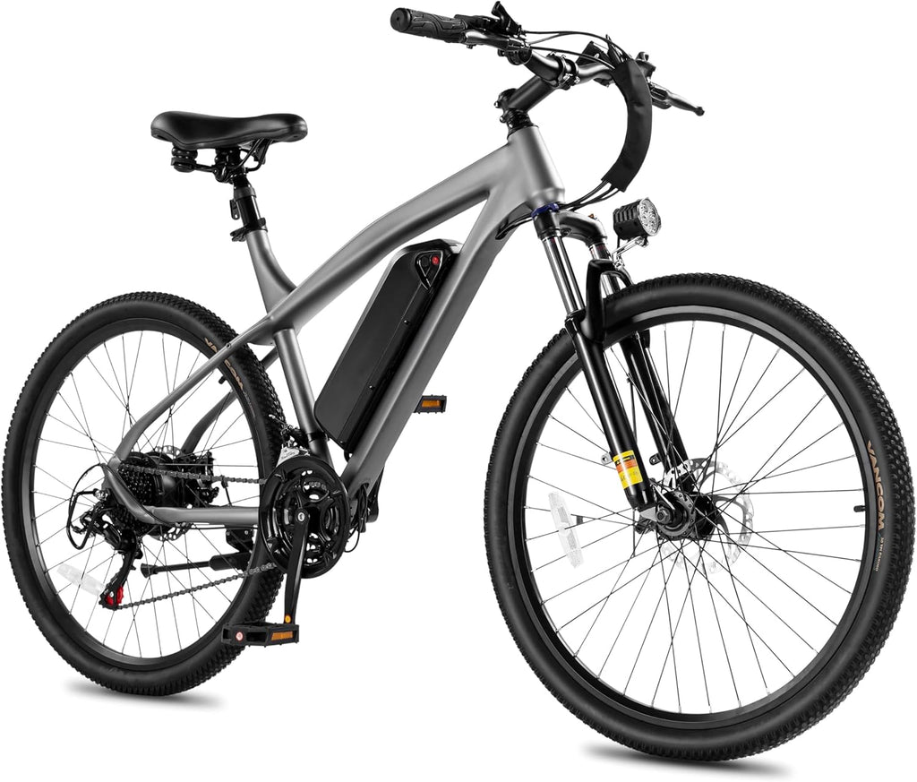 27.5" Electric Mountain Bike for Adults with 1200W Peak Motor, 21-Speed Gear System, Front Suspension, Up to 20+ MPH & 55 Miles Range