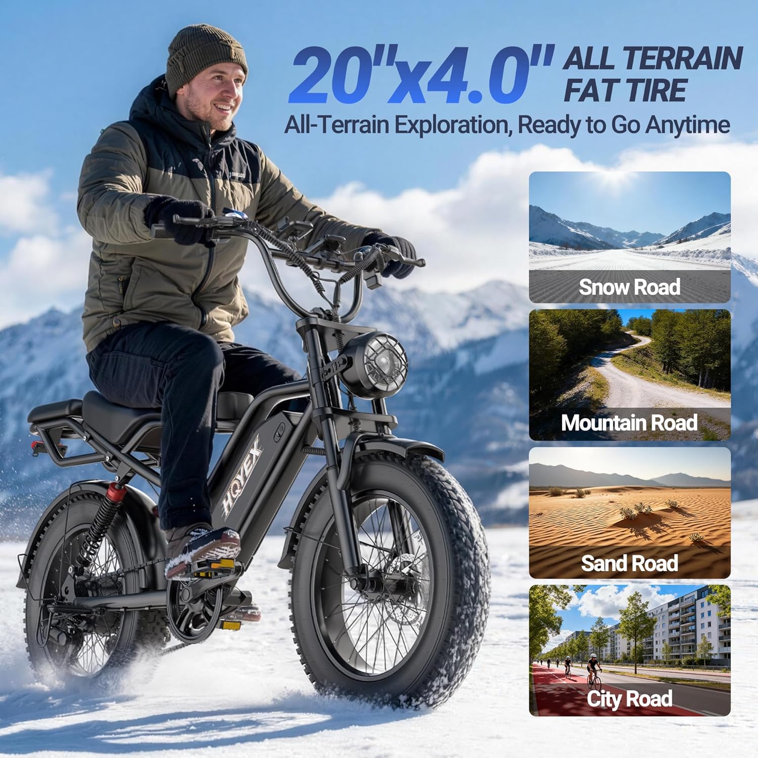 20" Fat Tire Electric Bike for Adults – 1500W Brushless Motor, 48V 20Ah Dual Suspension E-Bike, 31 MPH High-Speed Urban Explorer