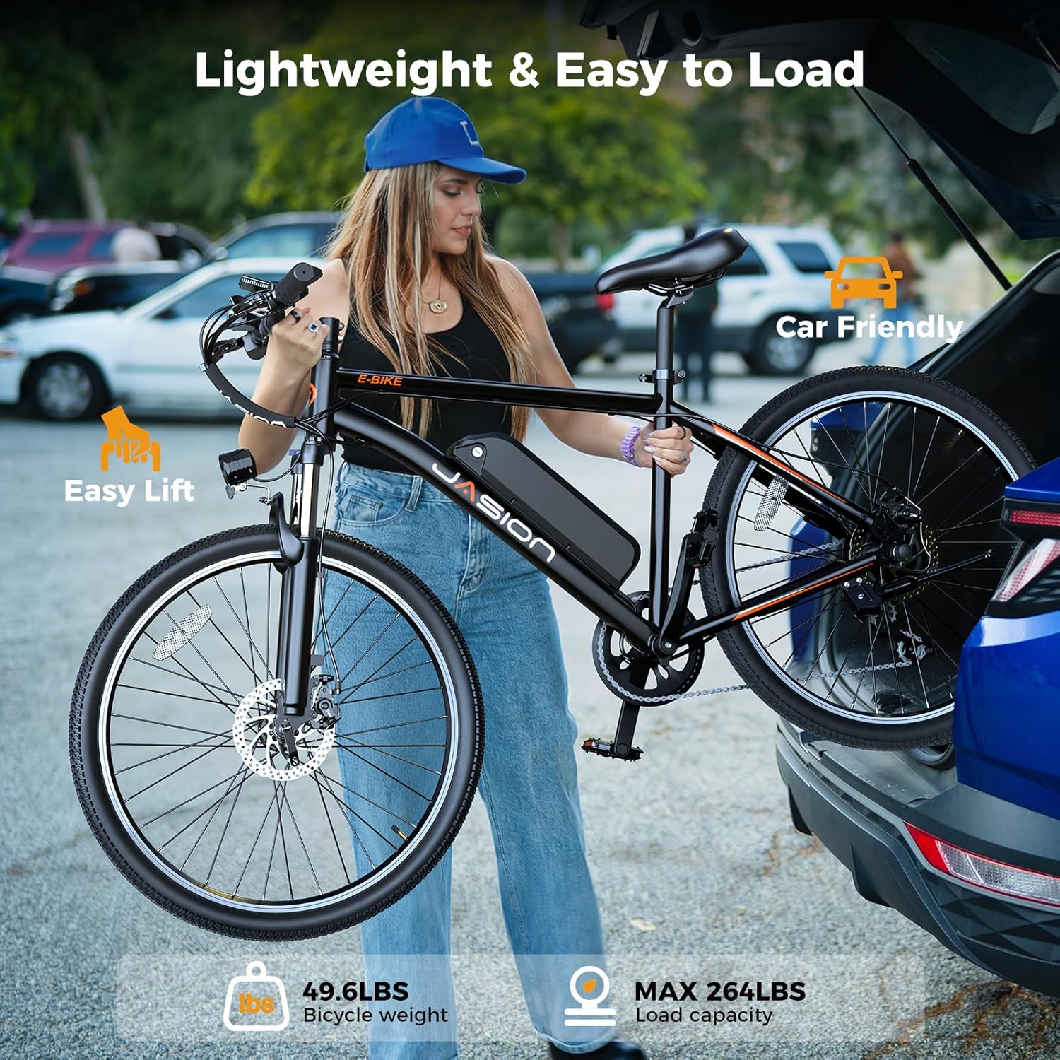 Electric Mountain Bike for Adults, 1000W Peak Motor, Up to 40 Mile Range, 7-Speed Commuter E-Bike with Front Suspension