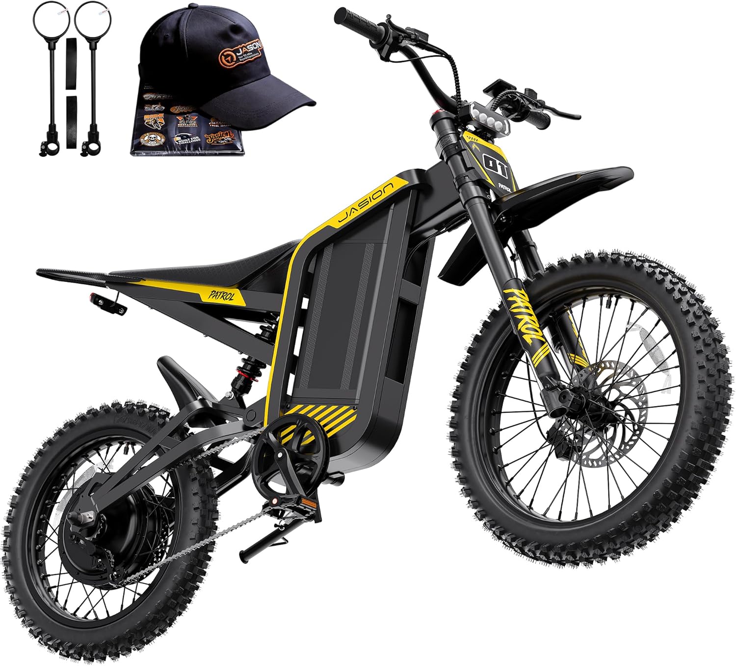 Electric Dirt Bike for Adults & Teens, 4000W Peak Motor, Up to 40 MPH, 50 Mile Range, Dual Suspension, Hydraulic Brakes, Off-Road Electric Bike