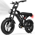 1500W Peak Electric Dirt Bike for Adults, 16" Fat Tire E-Bike with Up to 20+ MPH Speed, Dual Suspension & Up to 60 Miles Range All-Terrain Electric Bicycle