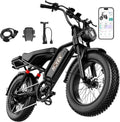 20" Fat Tire Electric Bike for Adults, Peak 1500W Brushless Motor, Up to 31 MPH, Dual Suspension Commuter & Off-Road E-Bike