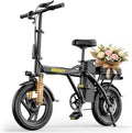 14" Foldable Electric Bike for Adults & Teens, Peak 500W Motor, Mini Commuter E-Bike with Up to 30 Miles Pedal-Assist Range
