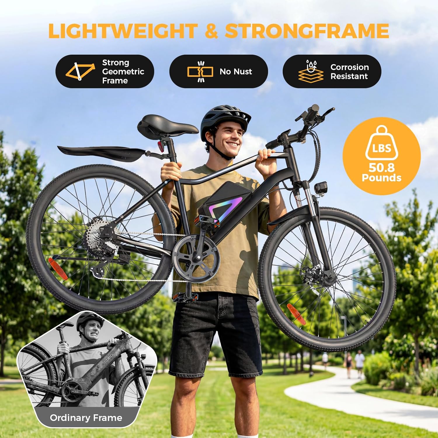 Electric Bike for Adults, 26" Commuter & 14" Foldable E-Bike, 1000W/1500W Peak Motor, Up to 55–80 Miles Range, Removable Power Pack for Urban Commuting