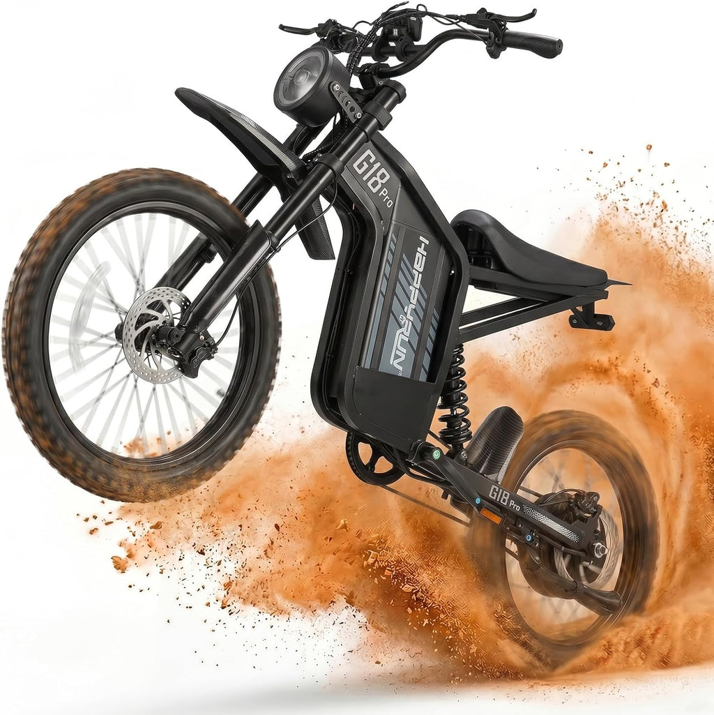 Electric Dirt Bike for Adults, 4500W Peak Motor, Up to 75 Mile Range, Full Suspension, Hydraulic Brakes, 19"/17" Off-Road Tires