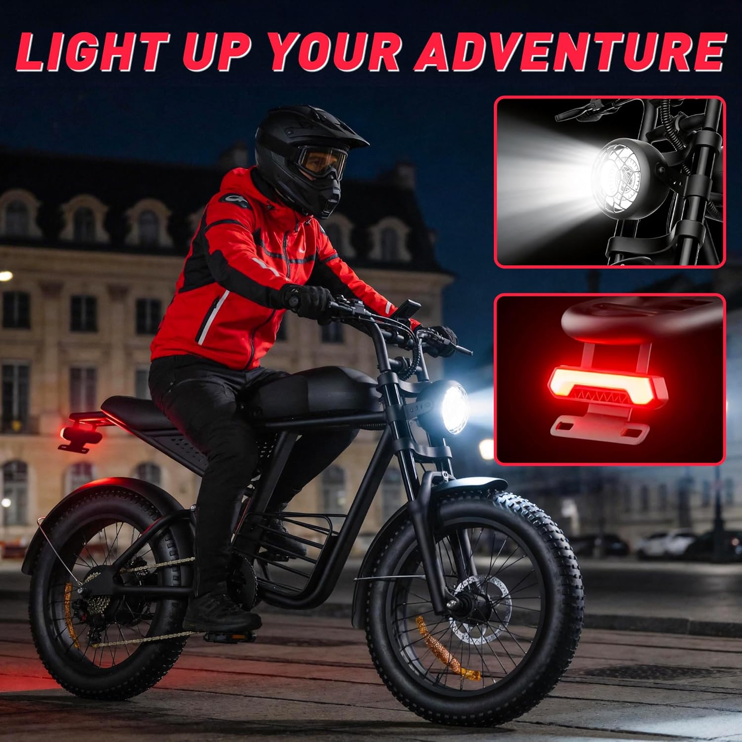20" Fat Tire Electric Mountain Bike for Adults, 3000W/1500W/1000W Peak Motor, Up to 37 MPH, 40–80 Mile Range, All-Terrain E-Bike, UL 2849 Certified