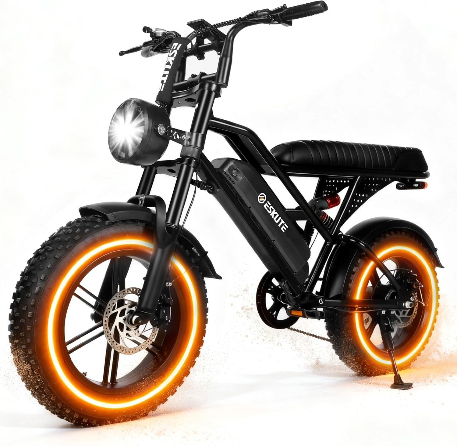 1500W Peak Electric Dirt Bike for Adults, 16" Fat Tire E-Bike with Up to 20+ MPH Speed, Dual Suspension & Up to 60 Miles Range All-Terrain Electric Bicycle
