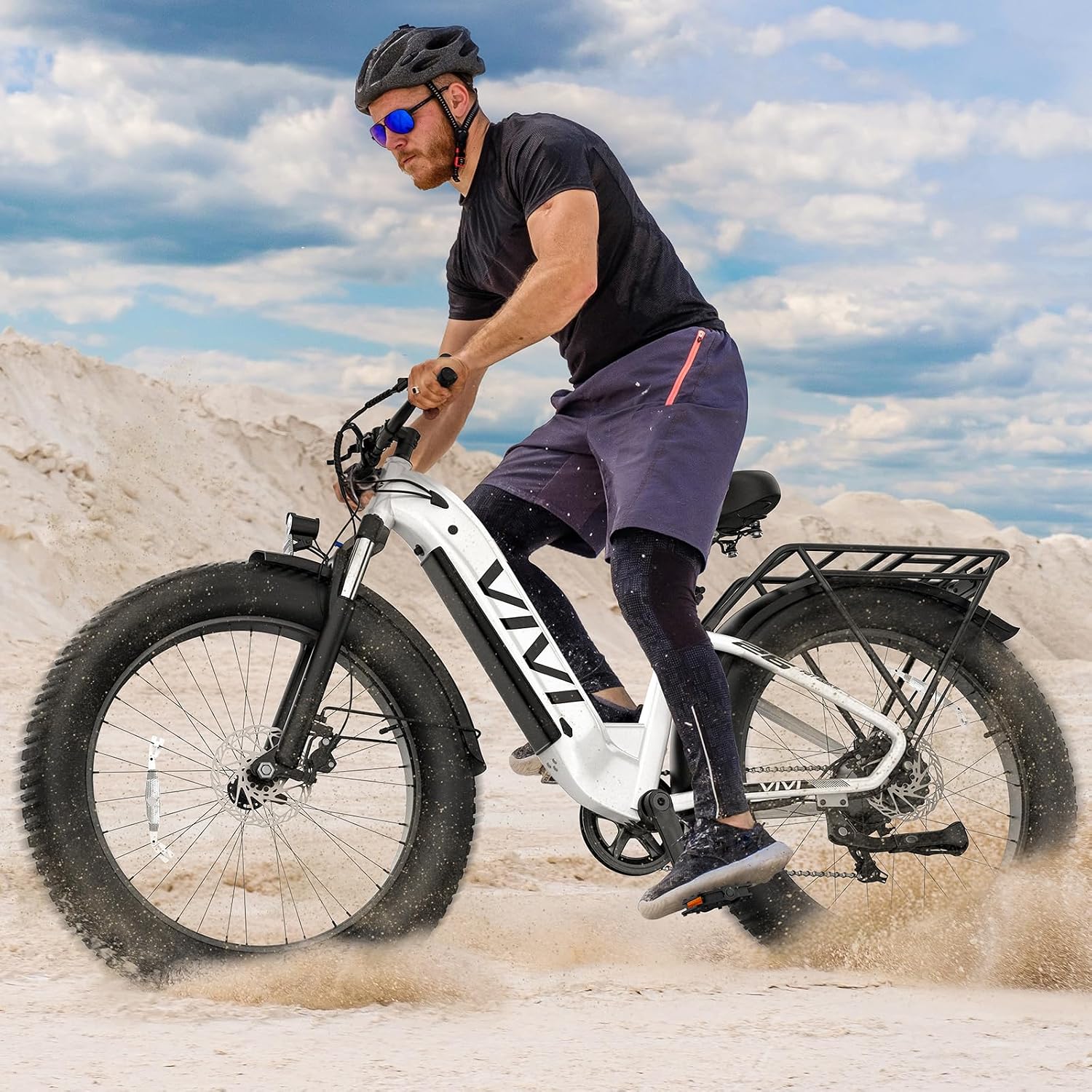 26" × 4.0" Fat Tire Electric Bike for Adults, 750W Motor, Up to 19.8 MPH, 7-Speed All-Terrain Commuter E-Bike