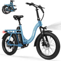 20" Foldable Fat Tire Electric Bike for Adults, 1200W Peak Motor, Step-Through Cargo E-Bike, 7-Speed, Up to 55 Mile Range, NFC Unlock