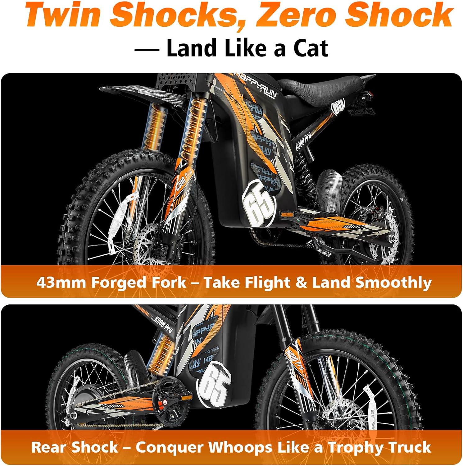 Electric Dirt Bike for Adults – High-Performance Off-Road E-Bike with Long Range, Hydraulic Brakes & Heavy-Duty Frame